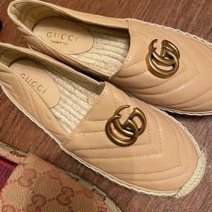 Gucci leather espadrille with Double G